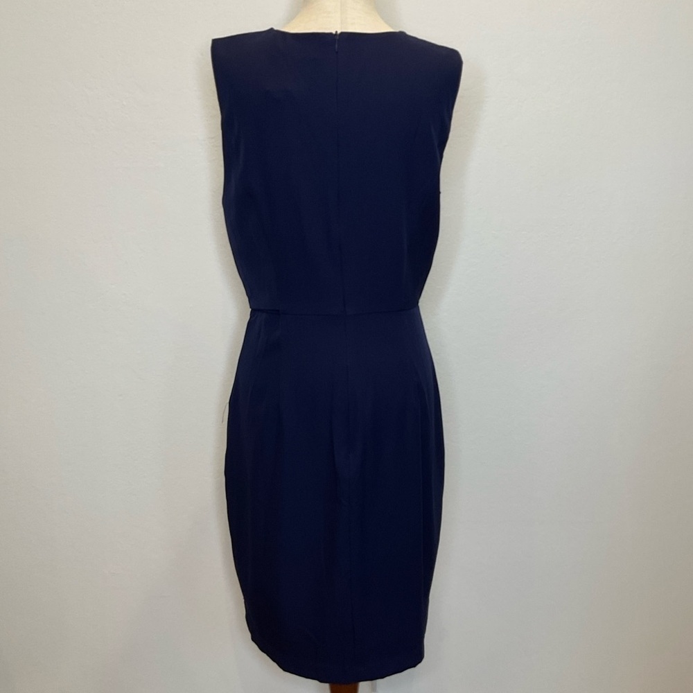 NWT Lulus Zealous Love Navy Tie Front Dress Sleeveless with Pockets Navy Large - Picture 6 of 13